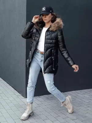 Ženska jakna DSTREET WINTERCHIC ČRN