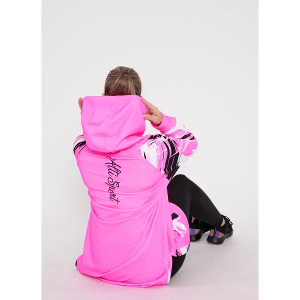  Ženski funkcionalni podaljšani pulover premium ALTISPORT VOJ/ALW039MI03 FLUO ROZA 