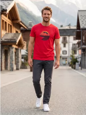 Moška majica s kratkimi rokavi ALTISPORT ALM186129 RDEČA