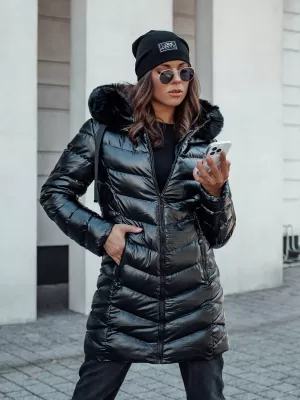 Ženska jakna DSTREET CRYSTAL ČRN