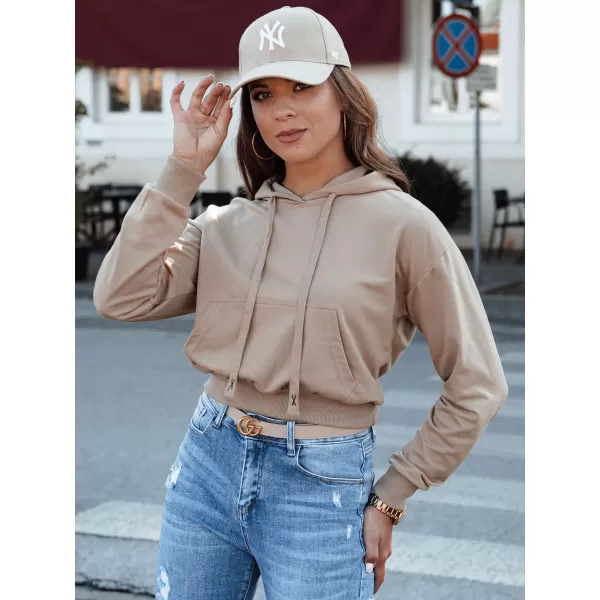  Damske trenirke DSTREET TRENDHOOD BY1311 KARAMELA 