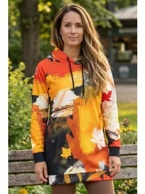 Ženski funkcionalni podaljšani pulover premium ALTISPORT VOJ/ALW019MI03 ORANŽNA