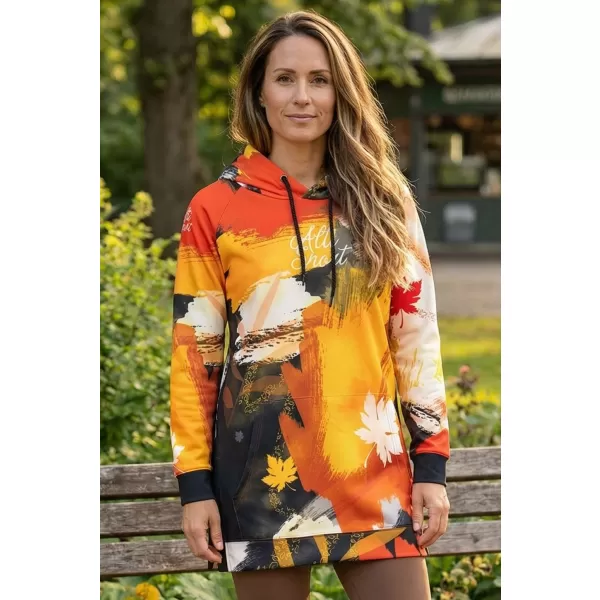  Ženski funkcionalni podaljšani pulover premium ALTISPORT VOJ/ALW019MI03 ORANŽNA 