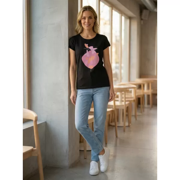  Ženska majica s kratkimi rokavi ALTISPORT ALW187122 ČRNO ROZA 