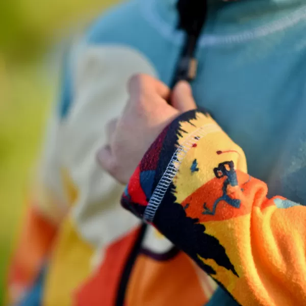  Otroški pulover iz flisa WAMU MOUNTAIN BIKE ZELENA 