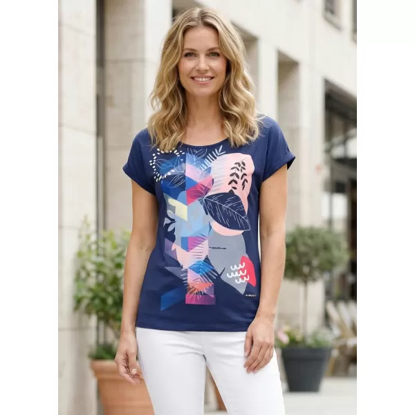  Ženska majica s kratkimi rokavi ALTISPORT DIANITA TEMNO MODRA 