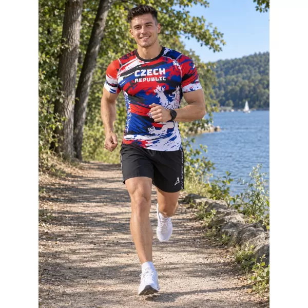  Moška funkcionalna kompresijska majica s kratkimi rokavi premium ALTISPORT VOJ/ALM036TR04 ČEŠKI 