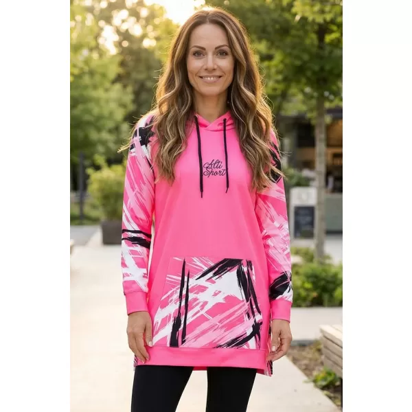  Ženski funkcionalni podaljšani pulover premium ALTISPORT VOJ/ALW039MI03 FLUO ROZA 