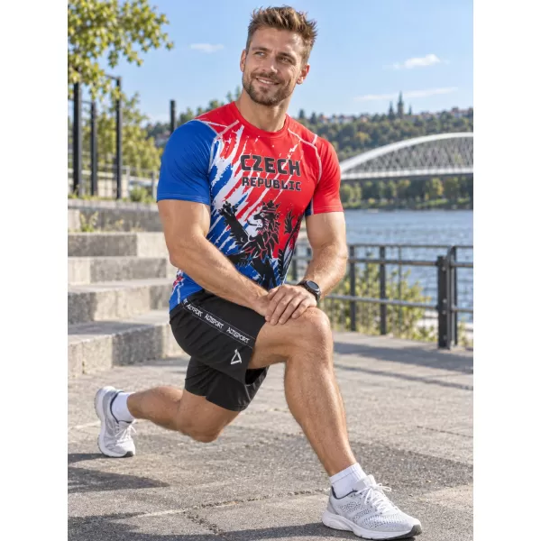  Moška funkcionalna kompresijska majica s kratkimi rokavi premium ALTISPORT VOJ/ALM036TR04 LEV 
