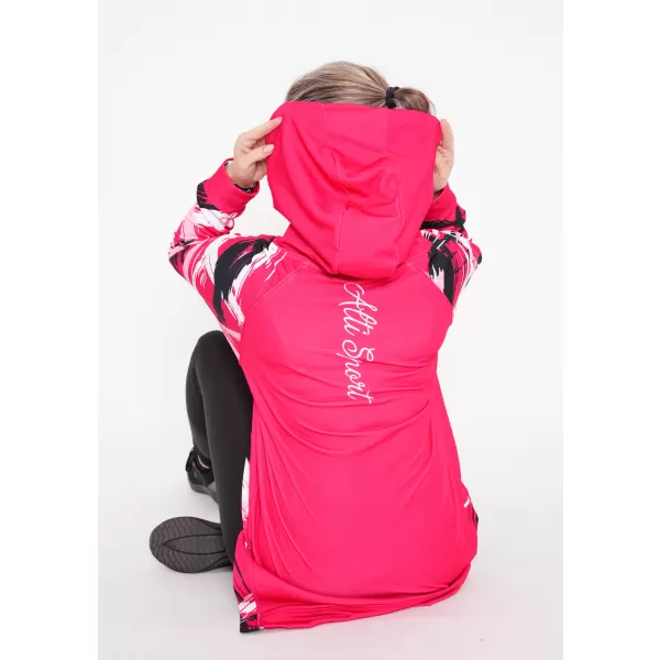  Ženski funkcionalni podaljšani pulover premium ALTISPORT VOJ/ALW039MI03 VIVA MAGENTA 