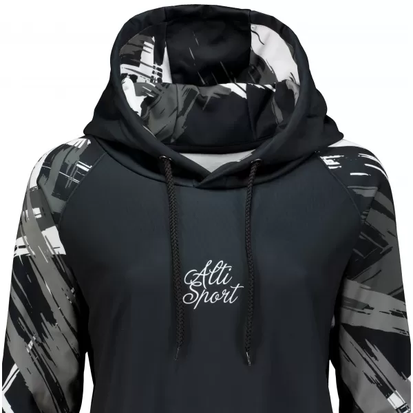  Ženski funkcionalni podaljšani pulover premium ALTISPORT VOJ/ALW039MI03 ČRNO/BELO 