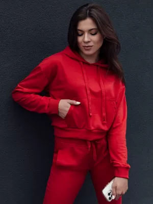 Damske trenirke DSTREET TRENDHOOD RDEČA