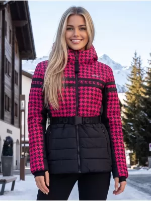 Ženska zimska jakna ALTISPORT DEBORA ČRNA/ROZA