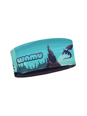 Otroški športni naglavni trak DRAGON FANTASY BLUE WAMU