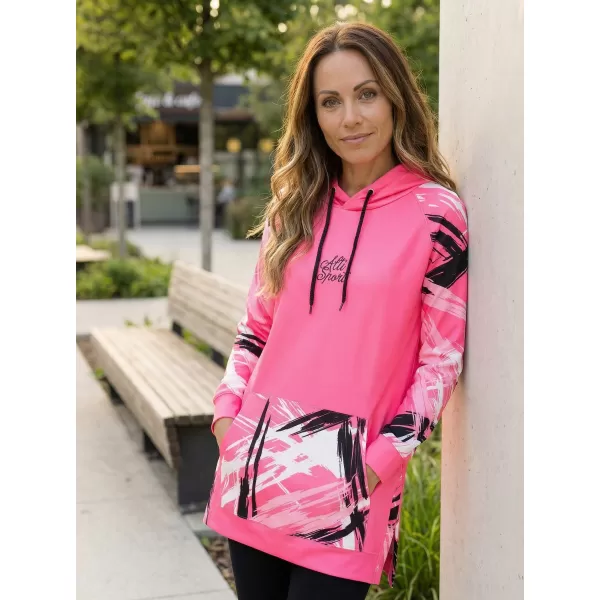  Ženski funkcionalni podaljšani pulover premium ALTISPORT VOJ/ALW039MI03 FLUO ROZA 
