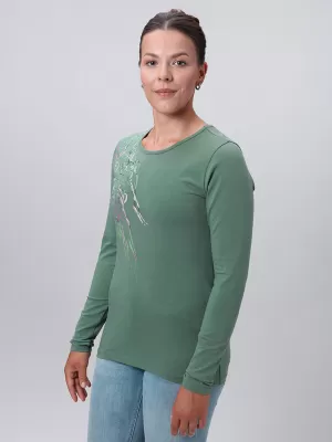Ženska majica s kratkimi rokavi LOAP ABMORA ZELENA