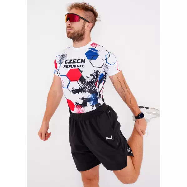  Moška funkcionalna kompresijska majica s kratkimi rokavi premium ALTISPORT VOJ/ALM036TR04 HEKSA BELA 