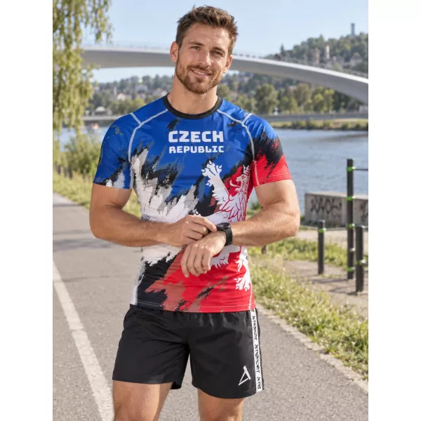  Moška funkcionalna kompresijska majica s kratkimi rokavi premium ALTISPORT VOJ/ALM036TR04 PROGE 