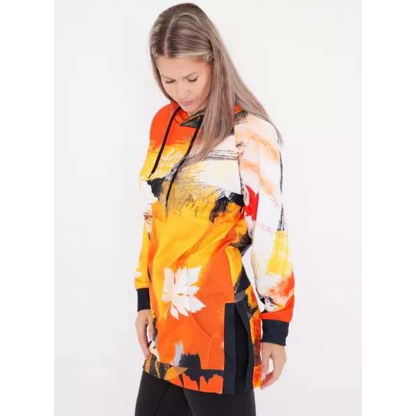  Ženski funkcionalni podaljšani pulover premium ALTISPORT VOJ/ALW019MI03 ORANŽNA 