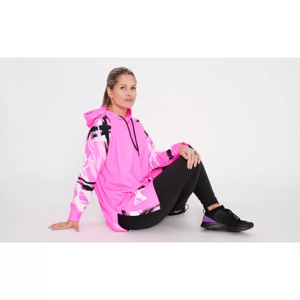  Ženski funkcionalni podaljšani pulover premium ALTISPORT VOJ/ALW039MI03 FLUO ROZA 