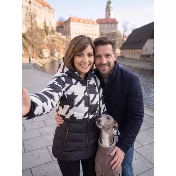  Ženska jakna ALTISPORT DARCIA ČRNO/BELO 