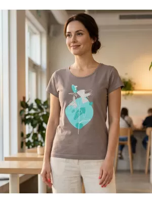 Ženska majica s kratkimi rokavi ALTISPORT ALW187122 JEKLENO SIVA