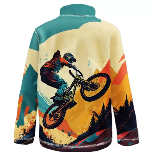  Otroški pulover iz flisa WAMU MOUNTAIN BIKE ZELENA 