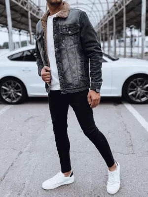 Moška jakna jeansa DSTREET tx4725 ČRN