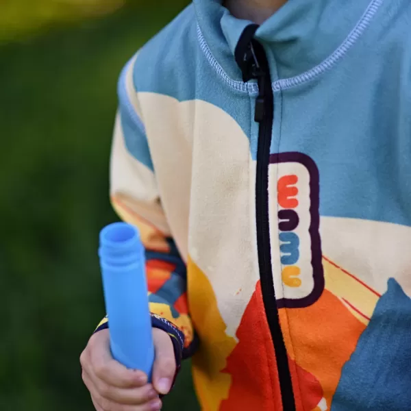  Otroški pulover iz flisa WAMU MOUNTAIN BIKE ZELENA 
