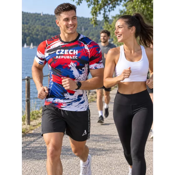  Moška funkcionalna kompresijska majica s kratkimi rokavi premium ALTISPORT VOJ/ALM036TR04 ČEŠKI 