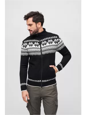 Moška jopica BRANDIT CARDIGAN NORWEGER BD5030 ČRN