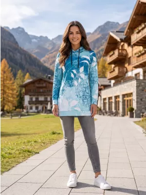 Ženski funkcionalni podaljšani pulover premium ALTISPORT VOJ/ALW020MI03 MODRA