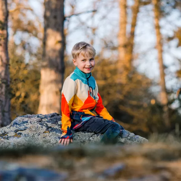  Otroški pulover iz flisa WAMU MOUNTAIN BIKE ZELENA 
