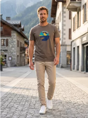 Moška majica s kratkimi rokavi ALTISPORT ALM186129 TEMNI SKRILAVEC