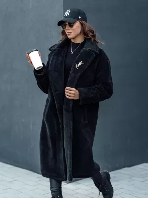 Zimski plašč DSTREET GLAMFUR ČRN