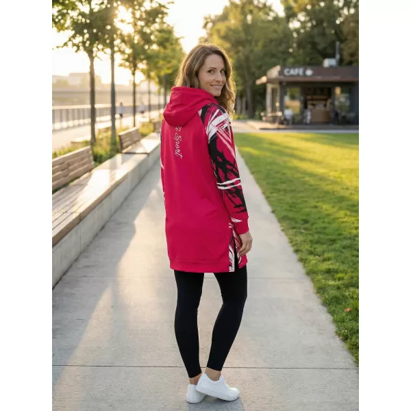  Ženski funkcionalni podaljšani pulover premium ALTISPORT VOJ/ALW039MI03 VIVA MAGENTA 
