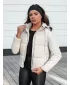 Ženska jakna DSTREET NORDPUFF SVETLO SIVA