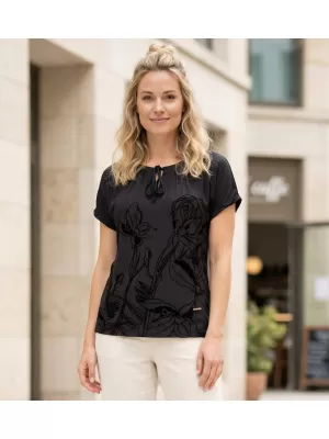 Ženska majica s kratkimi rokavi ALTISPORT DEBBI ČRNA