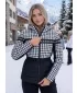 Ženska zimska jakna ALTISPORT DEBORA ČRNO/BELO