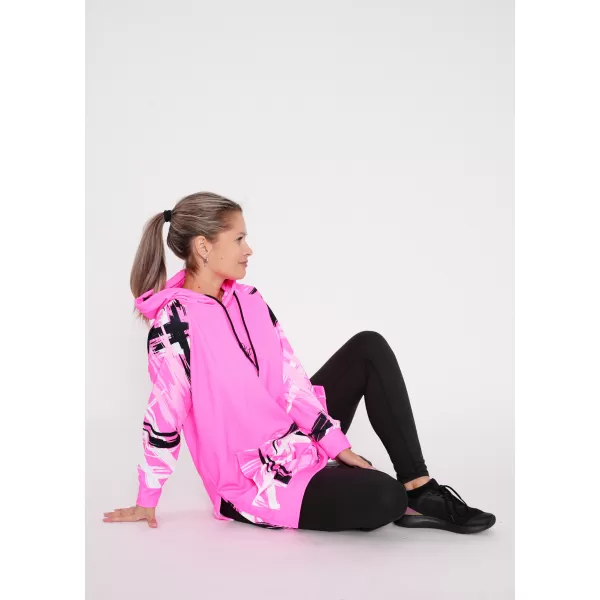  Ženski funkcionalni podaljšani pulover premium ALTISPORT VOJ/ALW039MI03 FLUO ROZA 