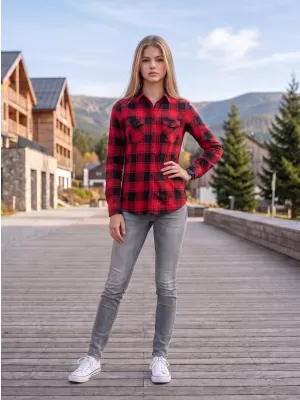 Srajca BRANDIT BD9336 RDEČA/ČRNA