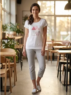Ženska majica s kratkimi rokavi ALTISPORT ALW185120 BELA