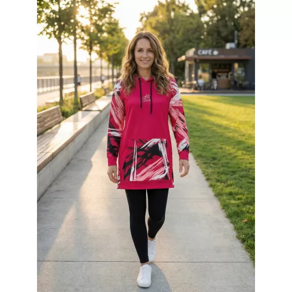  Ženski funkcionalni podaljšani pulover premium ALTISPORT VOJ/ALW039MI03 VIVA MAGENTA 