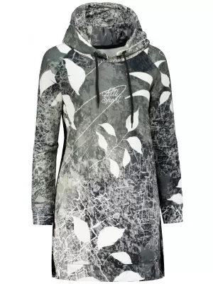 Ženski funkcionalni podaljšani pulover premium ALTISPORT VOJ/ALW020MI03 ČRNO-BELO