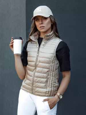 Telovnik DSTREET STYLISHZ TY4439 KARAMELA