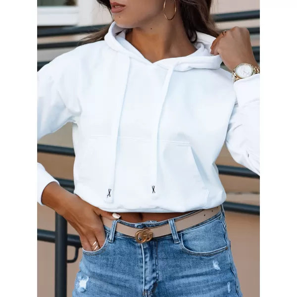  Damske trenirke DSTREET TRENDHOOD BY1310 BELA 