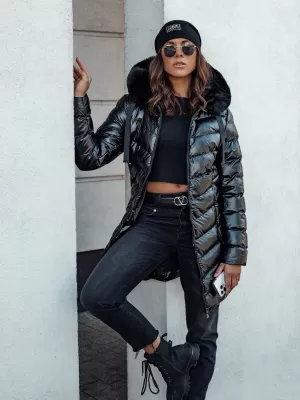 Ženska jakna DSTREET CRYSTAL ČRN