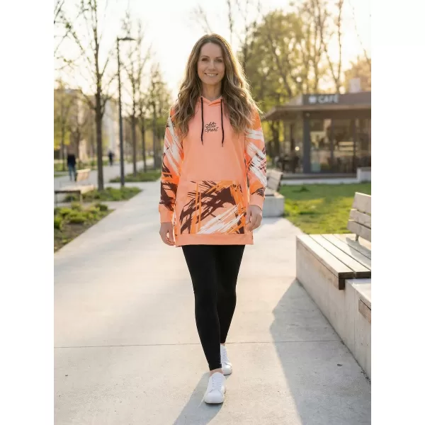  Ženski funkcionalni podaljšani pulover premium ALTISPORT VOJ/ALW039MI03 ORANŽNA 
