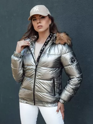 Ženska jakna DSTREET MELANI TEMNO SIVA