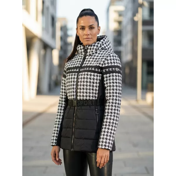  Ženska zimska jakna ALTISPORT DEBORA ČRNO/BELO 